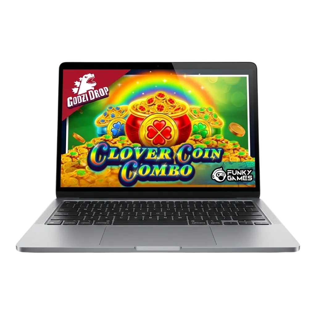 Tragamonedas online Clover Coin Combo en Paripesa Chile, con clover verde, monedas doradas y promoción de bono de bienvenida