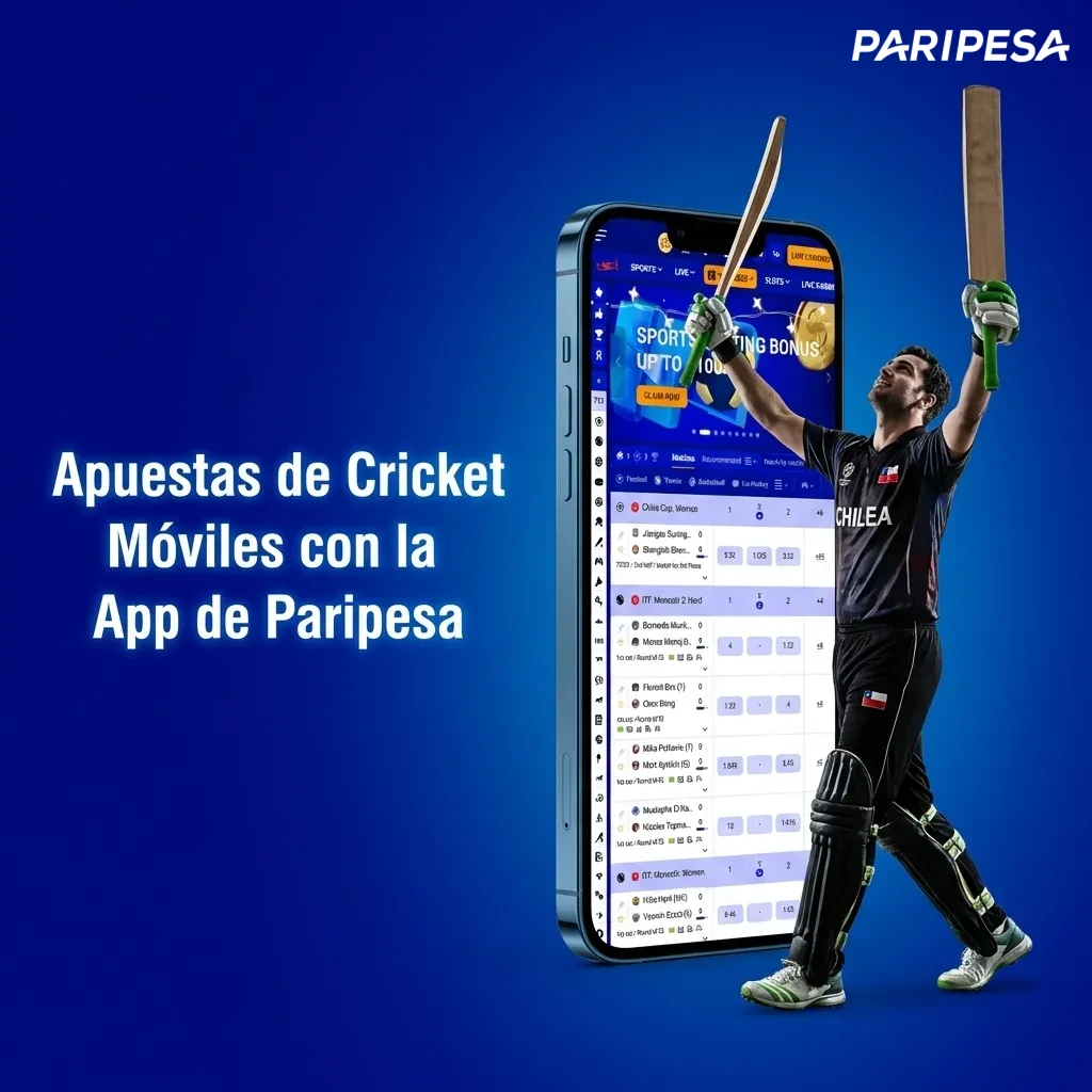 Paripesa mobile cricket betting app interface showing live match odds and bet placement options on smartphone screen