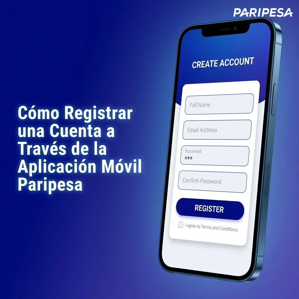 Pantalla de registro móvil de Paripesa mostrando opciones de inscripción por teléfono, correo o redes sociales