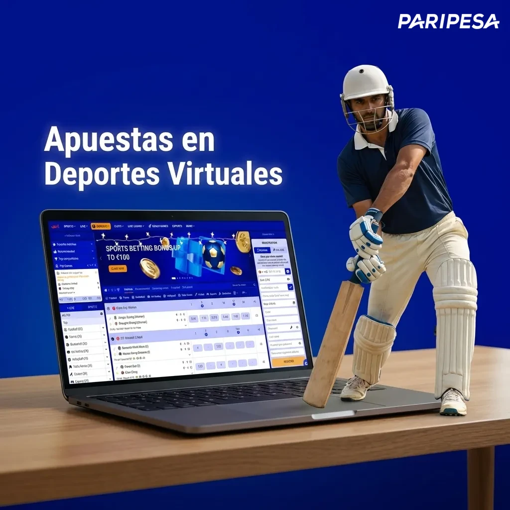 Pantalla de apuestas en deportes virtuales mostrando opciones de fútbol, carreras de caballos y tenis simulados