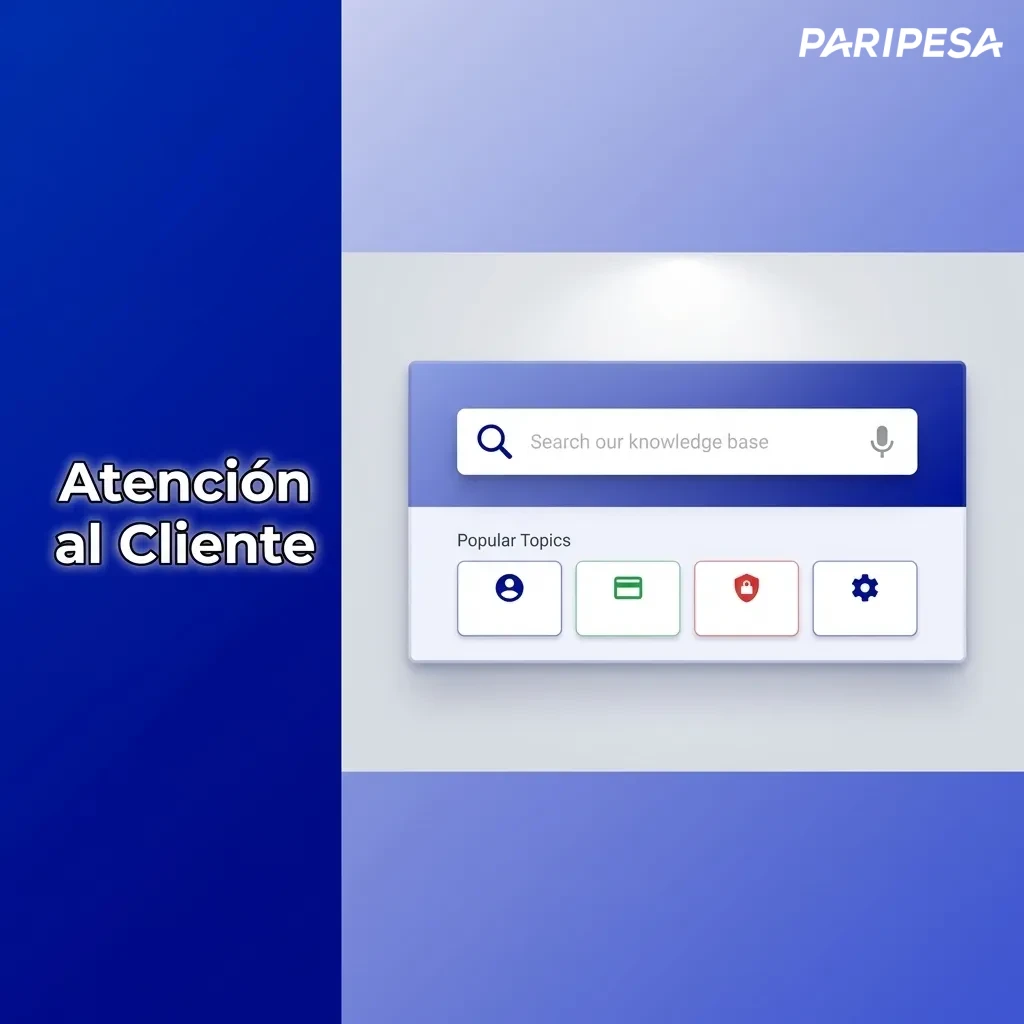 Tabla de métodos de contacto de atención al cliente Paripesa mostrando chat en vivo, email, FAQ y redes sociales disponibles 24/7