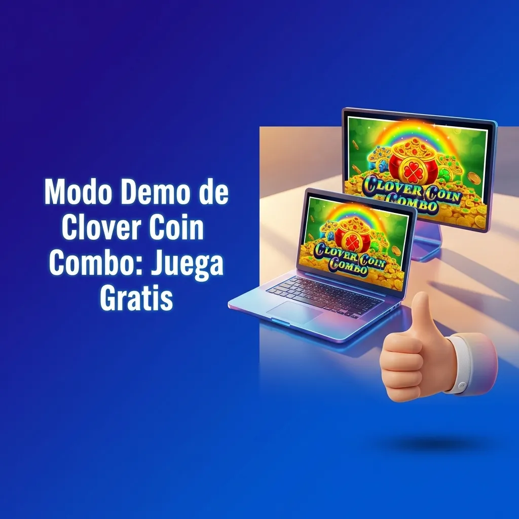 Captura de pantalla del modo demo de Clover Coin Combo mostrando créditos virtuales y funciones de juego gratuito