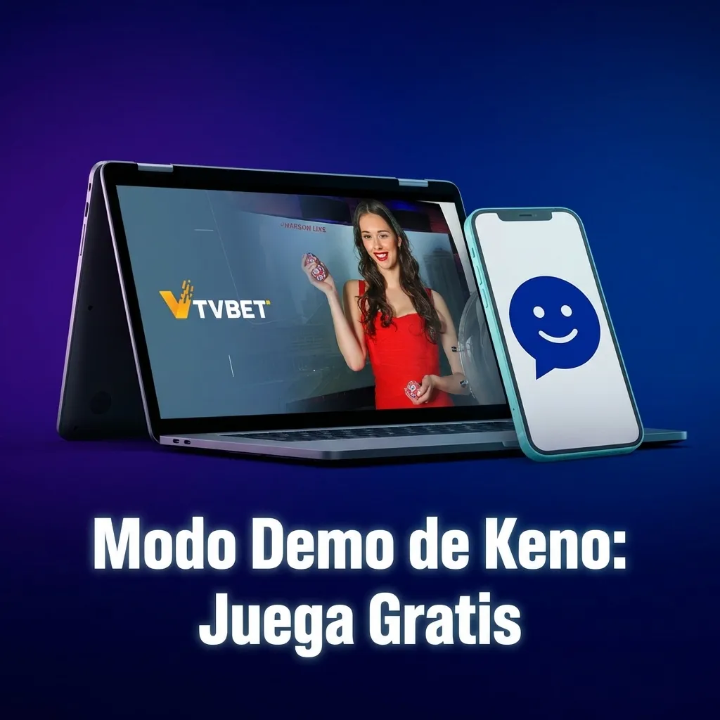 Pantalla de juego de Keno en modo demostración mostrando números, tabla de pagos y créditos virtuales para practicar gratis