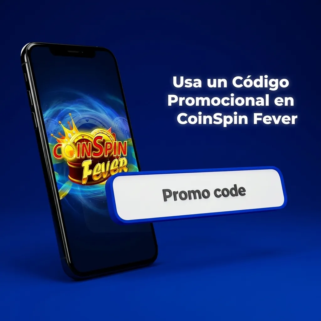 Jugador chileno ingresando código promocional CASINOCHILE en CoinSpin Fever para obtener giros gratis y bonos extra