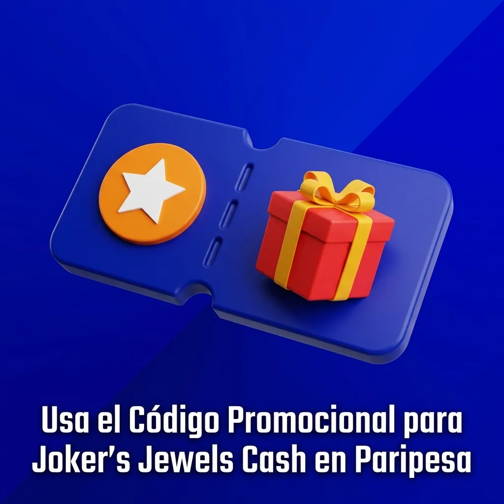 Joker's Jewels Cash promotional code JJCASH150 displayed for Paripesa casino bonus in Chile